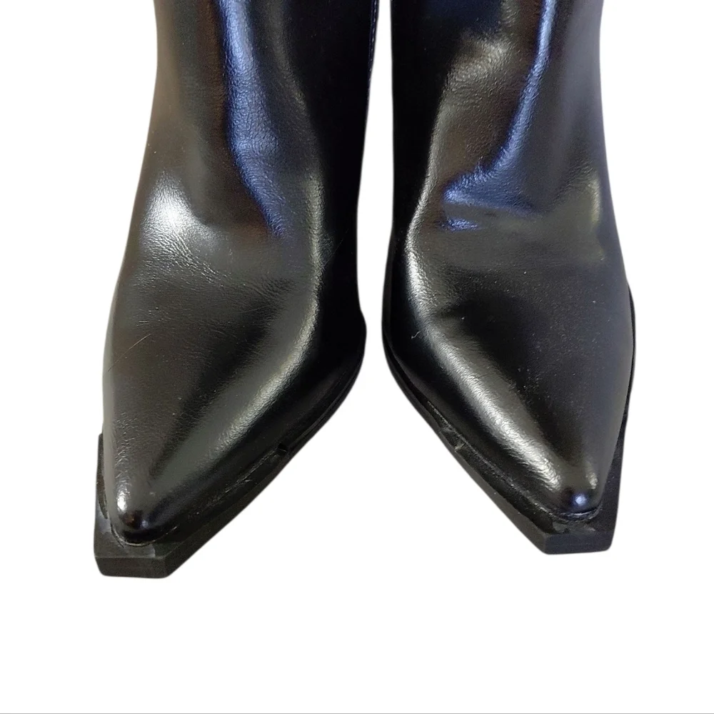 NEW PrettyLittleThing Fur Lined Black Over the Knee Boot Thigh Highs Sz 5
